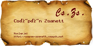 Csépán Zsanett névjegykártya