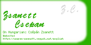 zsanett csepan business card