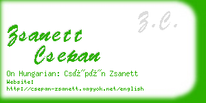 zsanett csepan business card